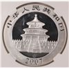Image 3 : 2007 1 OZT .999 FS CHINA PANDA NGC MS68