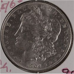 1904-O MORGAN SILVER DOLLAR, MS-62 WHITE