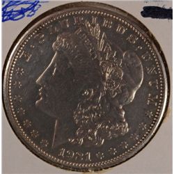 1921-S MORGAN SILVER DOLLAR, XF