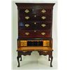 Image 1 : English Queen Anne Mahogany Highboy Secretary