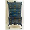 Image 1 : Eldred Wheeler, Dunlap Highboy In Blue Milk Paint
