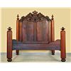 Image 2 : Victorian Carved Walnut Poster Bed