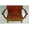 Image 2 : American Quartered Oak Hall Tree with Oval Mirror