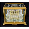 Image 2 : French Gilt Bronze, Brass & Glass Tantalus Set