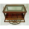 Image 2 : Rare Tea Cart with Pastry Compartment & Two Trays