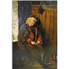 Image 2 : Unknown Artist "The Watchman" Oil On Canvas