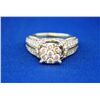 Image 2 : White Gold 14 K Ring with 1.20 ct Diamonds