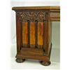 Image 2 : Carved English Oak Office Desk with Burl Columns