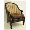 Image 1 : Leather and Fabric Chair by Vanguard Furniture