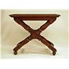 Image 2 : Savonarola Style Carved, Marble Top Lamp Table