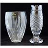 Image 1 : Two Signed Waterford Crystal Vases,8.25" and 10"