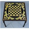 Image 2 : Iron Table with Faux Stone Chess Board Top
