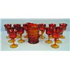 Image 1 : 12 -  Indiana Glass Amberina Goblets & Pitcher