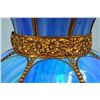 Image 2 : Hanging Light with Bowed Cobalt Blue Glass Panels