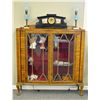 Image 1 : English Burl Walnut Queen Anne Curio Cabinet