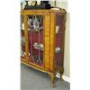 Image 2 : English Burl Walnut Queen Anne Curio Cabinet