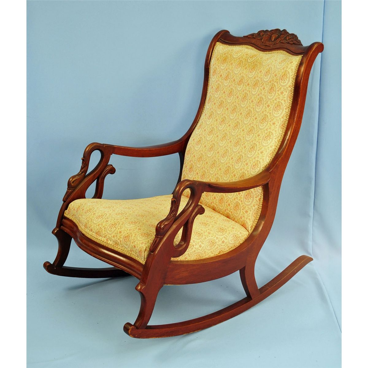 Mahogany Gooseneck Rocking Chair