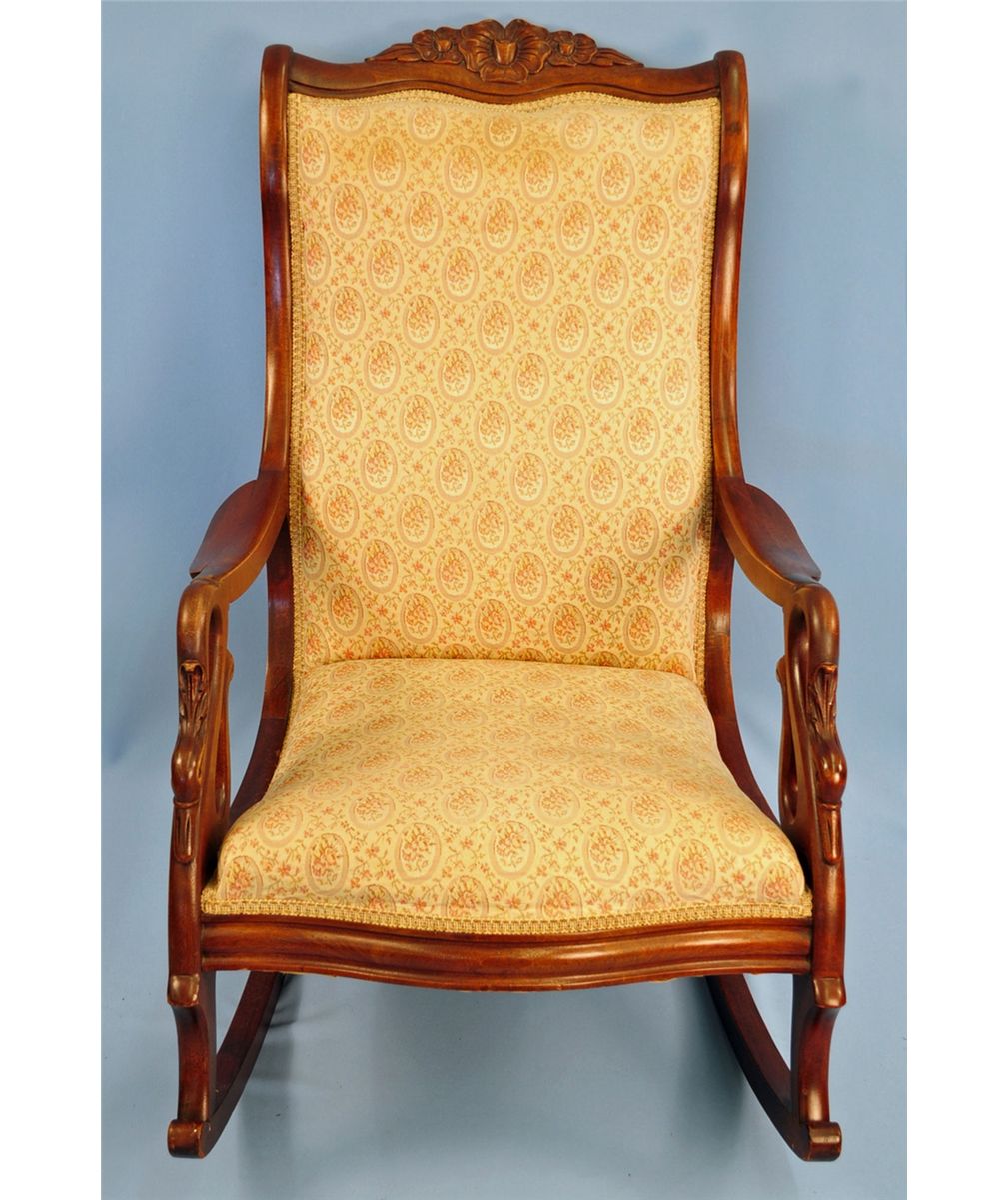 Mahogany Gooseneck Rocking Chair