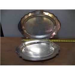 2-Silver Plated Serving Tray