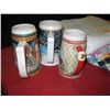 Image 3 : 3 Budweiser Beer Steins.