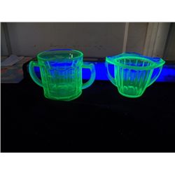 2-Vaseline Sugar Bowls