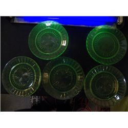 5-Vaseline Glass Sandwich Plates