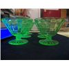Image 3 : 6-Vaseline Glass Desert Cupw
