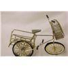 Image 3 : Gold Tone Metal Bike With  Front & Side Carrier