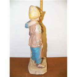 Painted Vintage Concrete Garden Statue