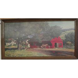 Vintage Brightwell Village Smithy Signed