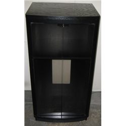 Black Cabinet, Glass Door Entertainment Center.