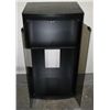 Image 2 : Black Cabinet, Glass Door Entertainment Center.