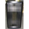 Image 3 : Black Cabinet, Glass Door Entertainment Center.