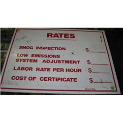Smog Rates Sign