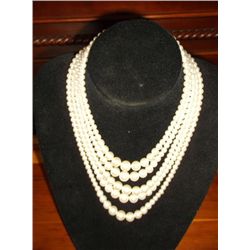 Five Strands of Pearls Necklace