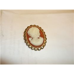 Cameo Pins, Necklace & Sweater Clip
