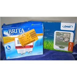 1- Orbit Easy Dial GardenTimer, & 2- Brita Filters