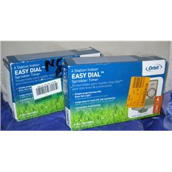 2- Orbit Brand Easy Dial Garden Timers