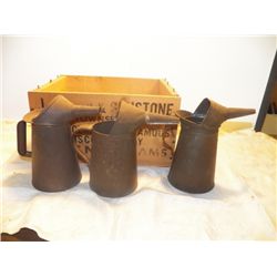3-Vintage Oil Cans