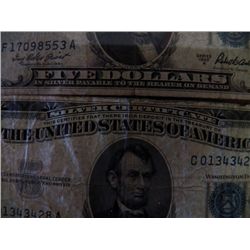3-Five Dollar Silver Certificates