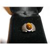 Image 1 : Sterling Silver Men's Ring with Cat Eye