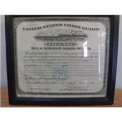 1958 Coast Guard License
