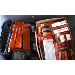 Large Tub of Auto Plugs. Air filters, & more