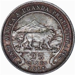 British East Africa 1918 H 25 Cent - NGC MS65