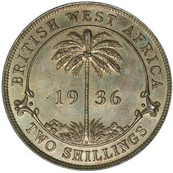 British West Africa 1936 H Specimen or Proof Two Shilling - NGC SP65