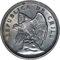 Chile 1928 5 Centavos - Near Gem