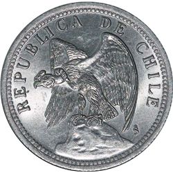 Chile 1933 Peso - Near Gem