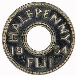 Fiji 1954 Proof Halfpenny - KM20 - NGC PF64 Cameo