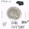 Image 1 : 1926-S *EXTREMELY RARE KEY DATE* BUFFALO NICKEL RED BOOK VALUE IS $650.00+ *NICE EARLY VERY FINE!!
