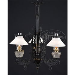 VICTORIAN KEROSENE CHANDELIER.